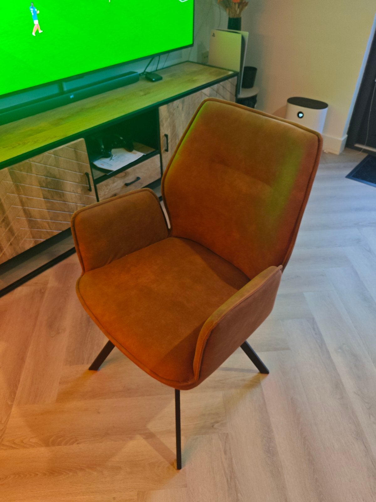 6x eettafel stoel Raffy (Leenbakker), Ophalen, Zo goed als nieuw, Vijf, Zes of meer stoelen, Stof