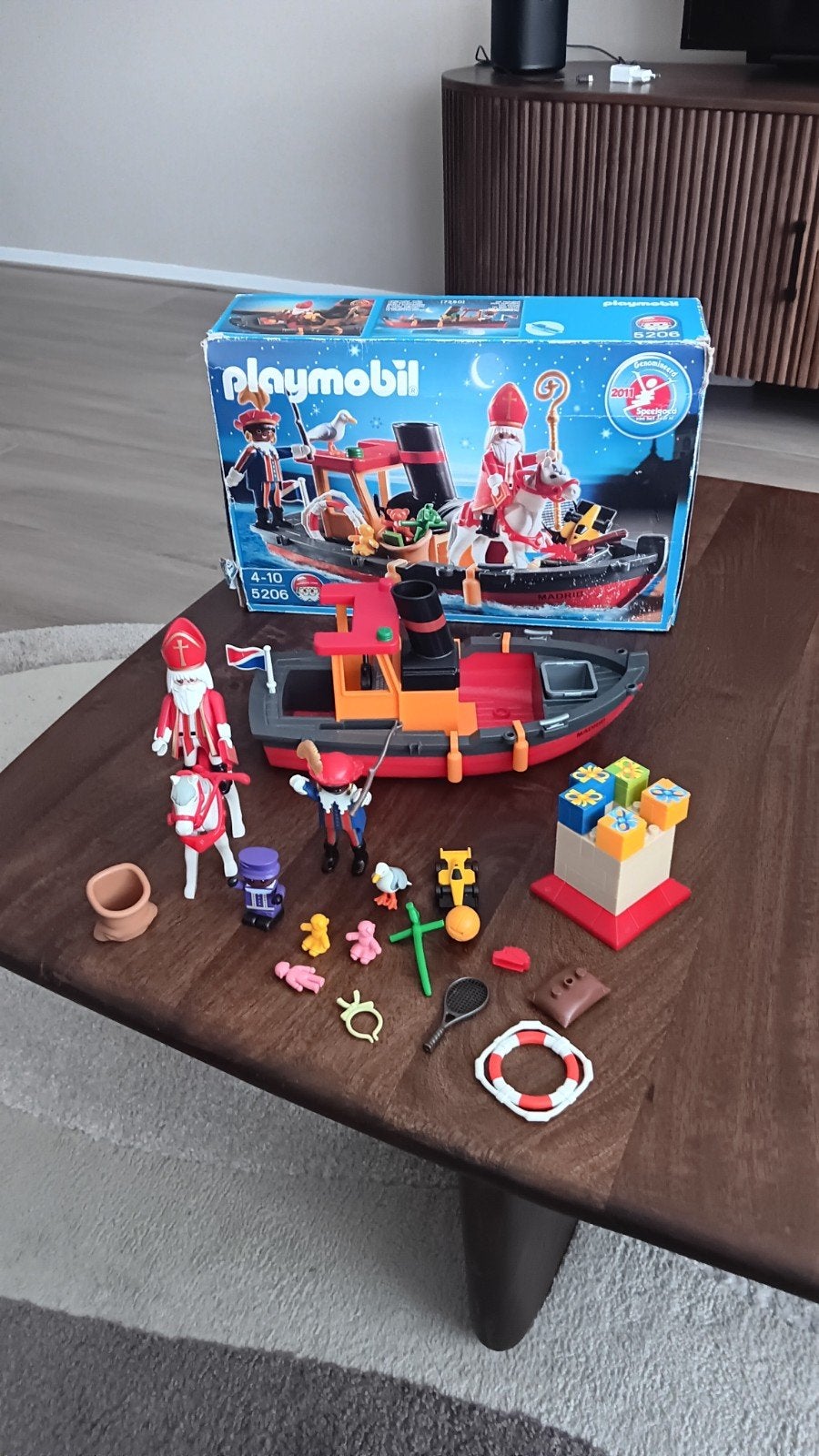 Playmobil Sinterklaas stoomboot met accessoires, Ophalen of Verzenden, Zo goed als nieuw, Jongen of Meisje