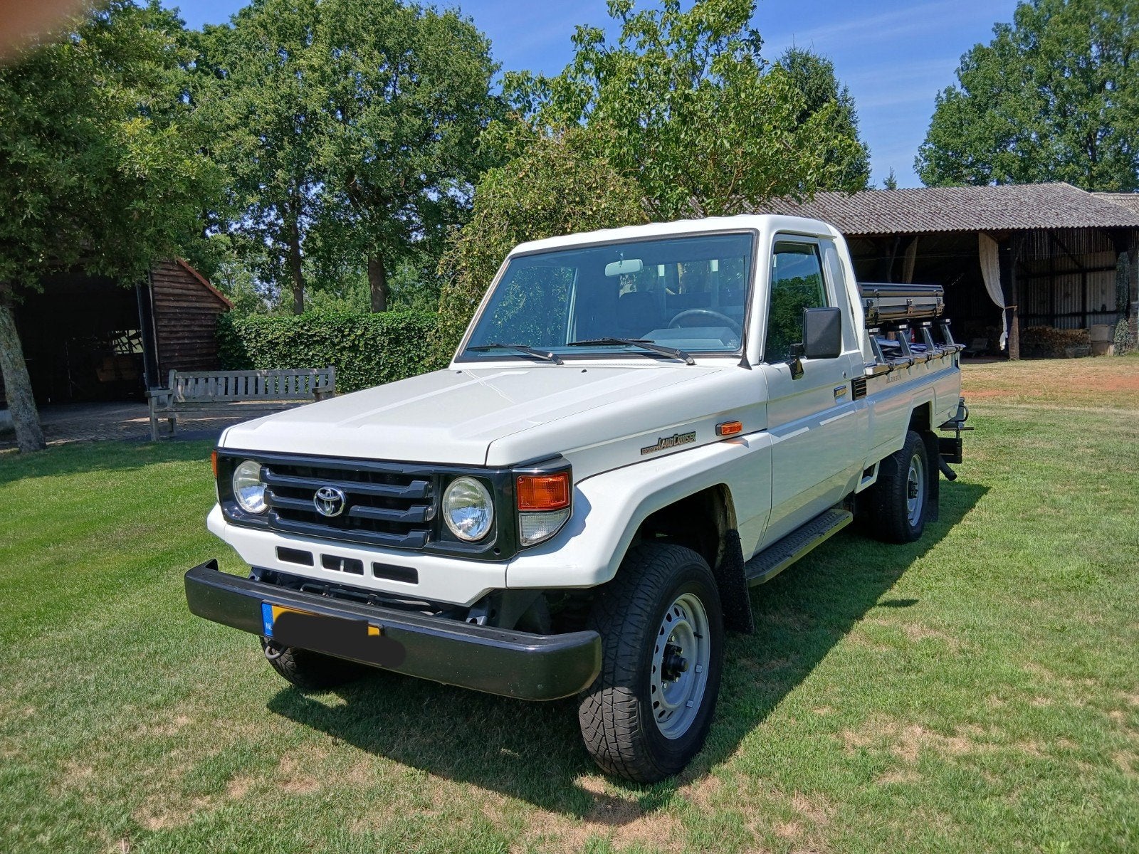 Toyota Landcruiser 70 4.2 D Pick-up 2002, Auto's, 4164 cc, Wit, Origineel Nederlands, Toyota
