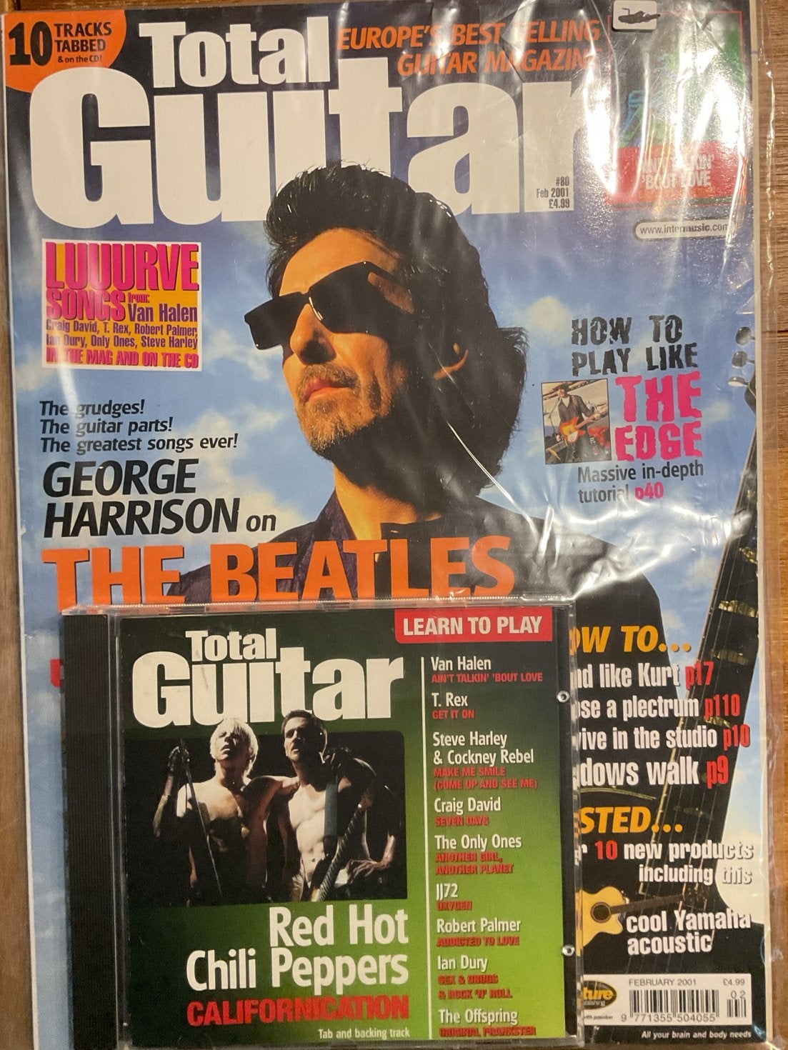 Total Guitar Magazine - George Harrison & Red Hot Chili Pepp, Verzenden, Zo goed als nieuw, Muziek, Film of Tv