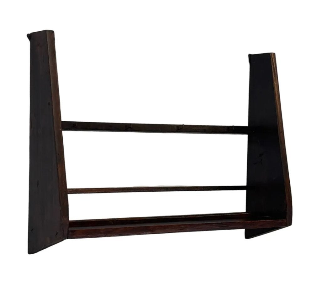 Vintage Houten Wandplank/boekenrek In Minimalistische Stijl, Gebruikt, Ophalen of Verzenden, Vintage rekje, Vintage rekje