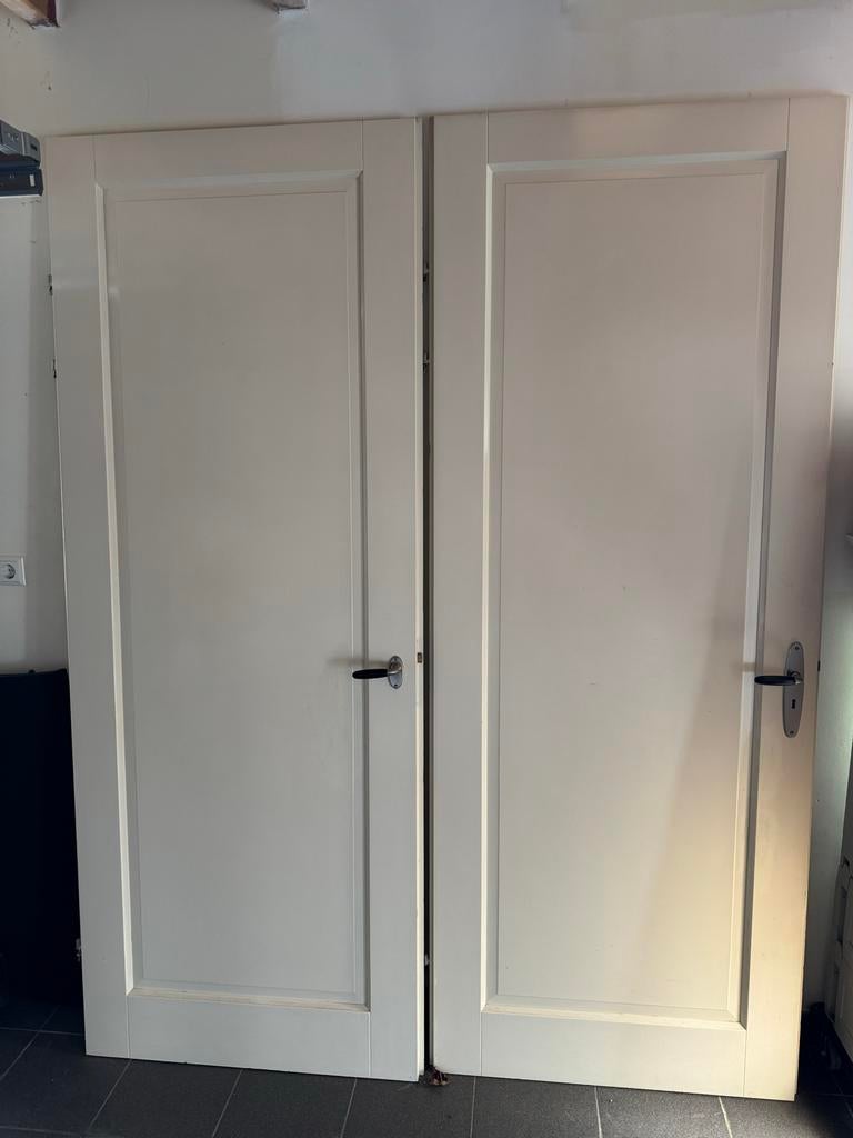 Set van 6 Binnendeuren: Paneeldeuren Opdekdeuren, Doe-het-zelf en Verbouw, Deuren en Horren, Gebruikt, 80 tot 100 cm, Binnendeur