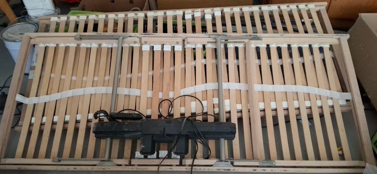 Elektrisch verstelbaar lattenbodem, Ophalen, Tweepersoons, 80 cm