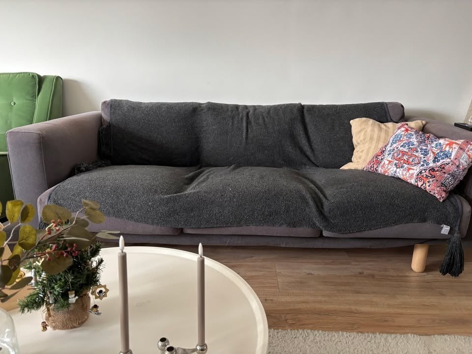 Office/ Living room dark gray sofa/ couch, Ophalen, Overige materialen, Gebruikt, 75 tot 100 cm