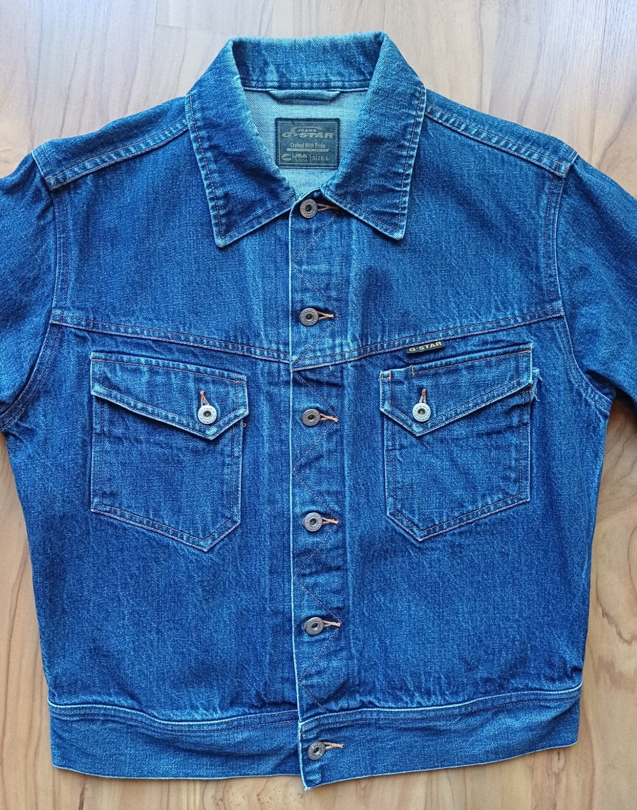 Vintage 2000. G-Star RAW spijkerjack - Maat L, Ophalen, Gedragen, Blauw, G-Star RAW