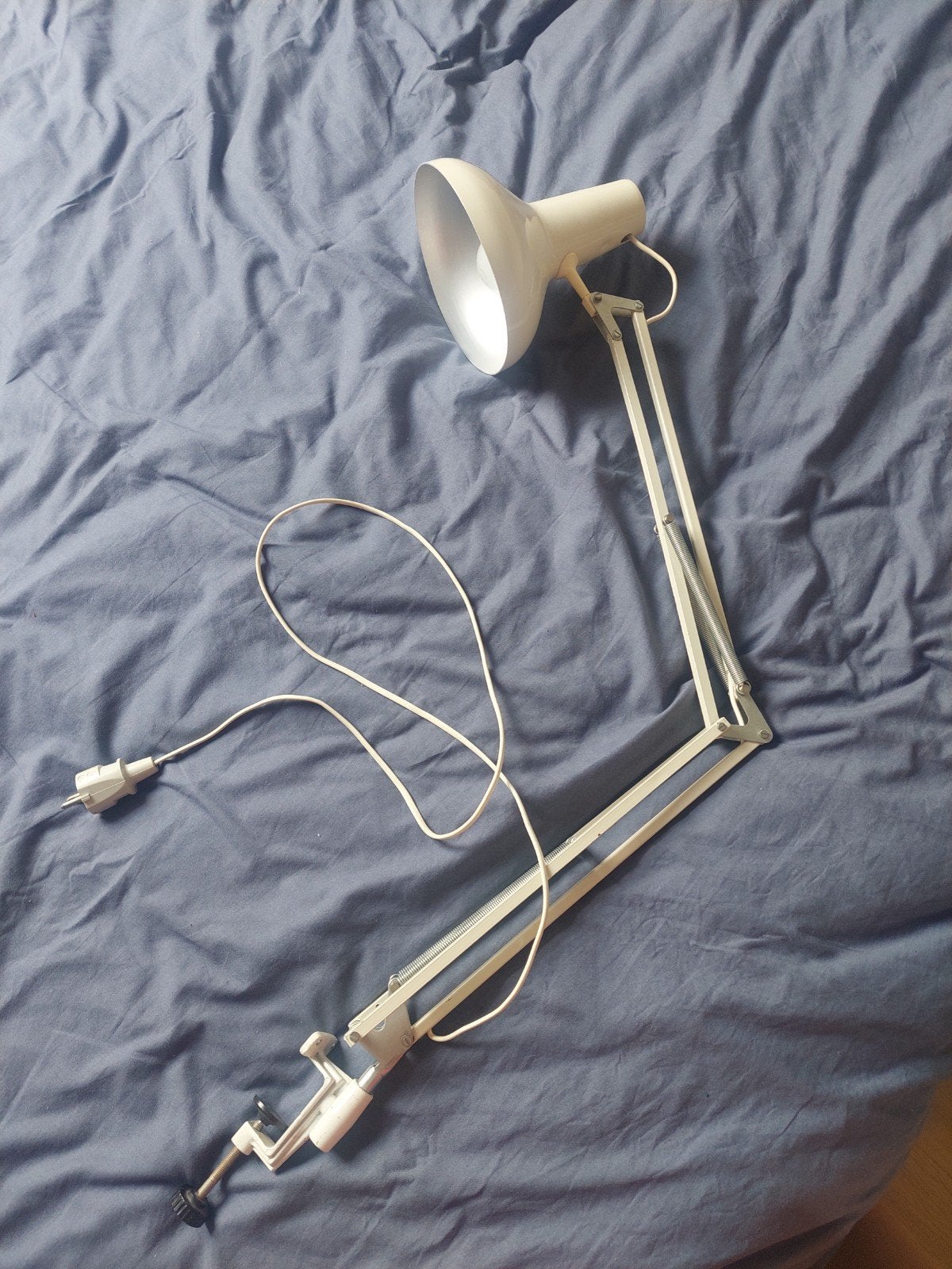 Vintage bureaulamp met opdraai-klem-montage, Ophalen