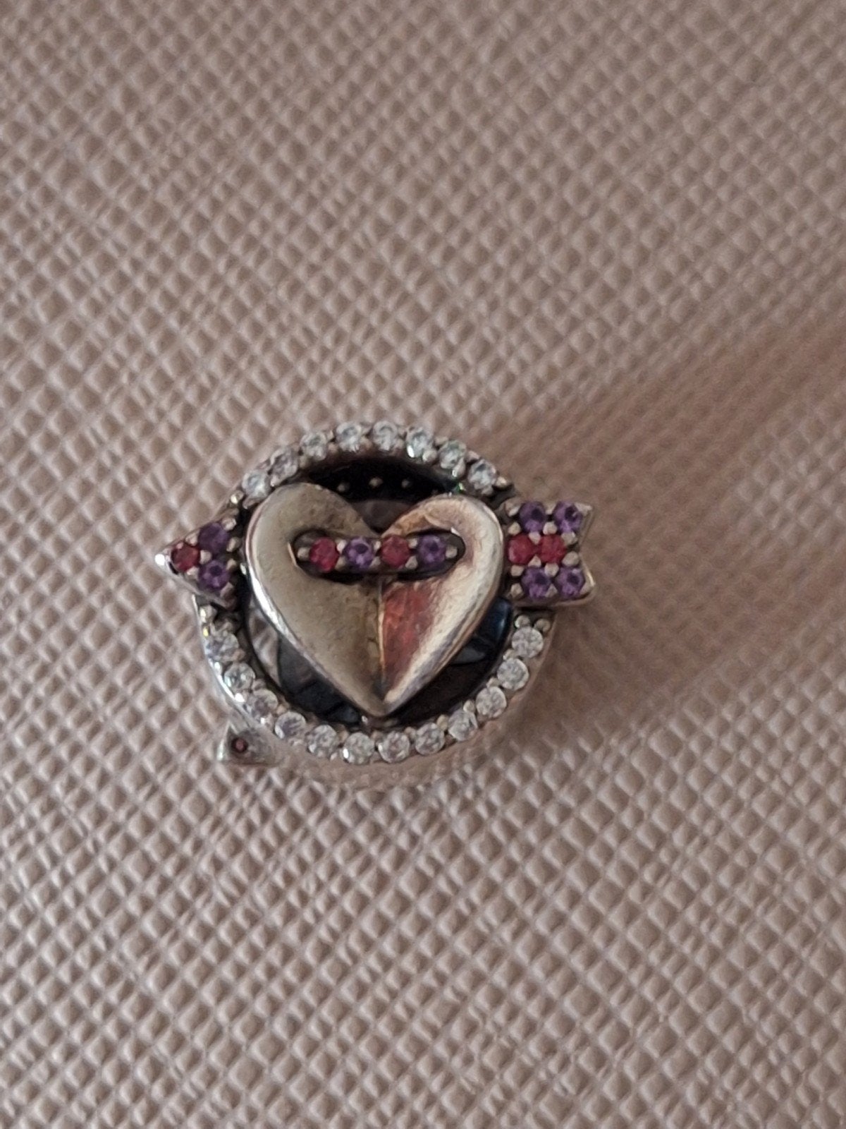 Pandora hart bedel, Sieraden, Tassen en Uiterlijk, Bedels, Ophalen of Verzenden, Zo goed als nieuw, Zilver, Pandora