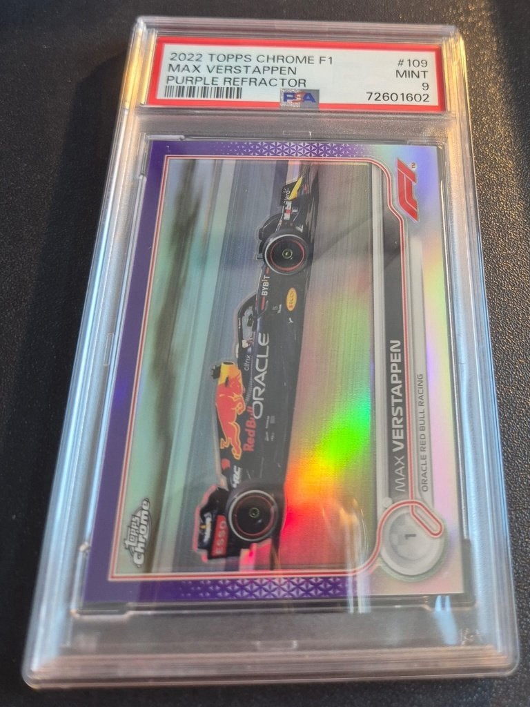 Max Verstappen Purple Refractor #109 /399 PSA 9