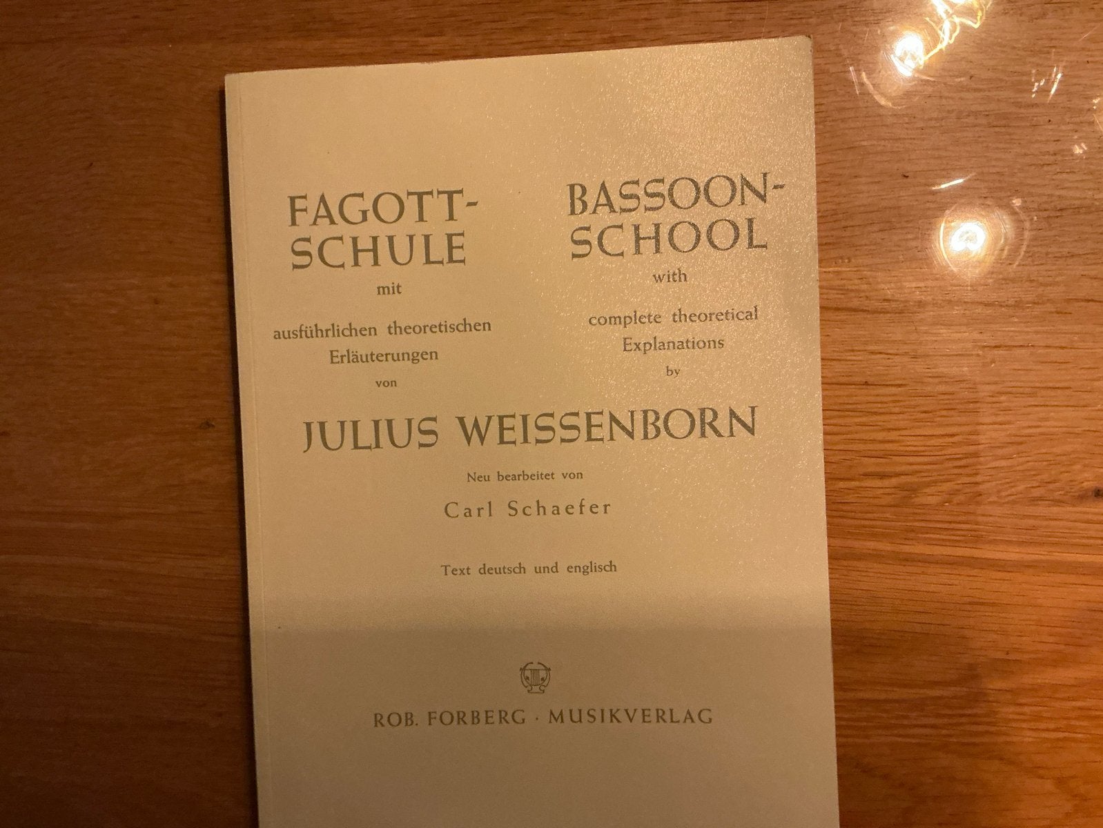 Fagott-Schule / Bassoon School - Julius Weissenborn, Gebruikt, Klassiek, Les of Cursus, Overige instrumenten