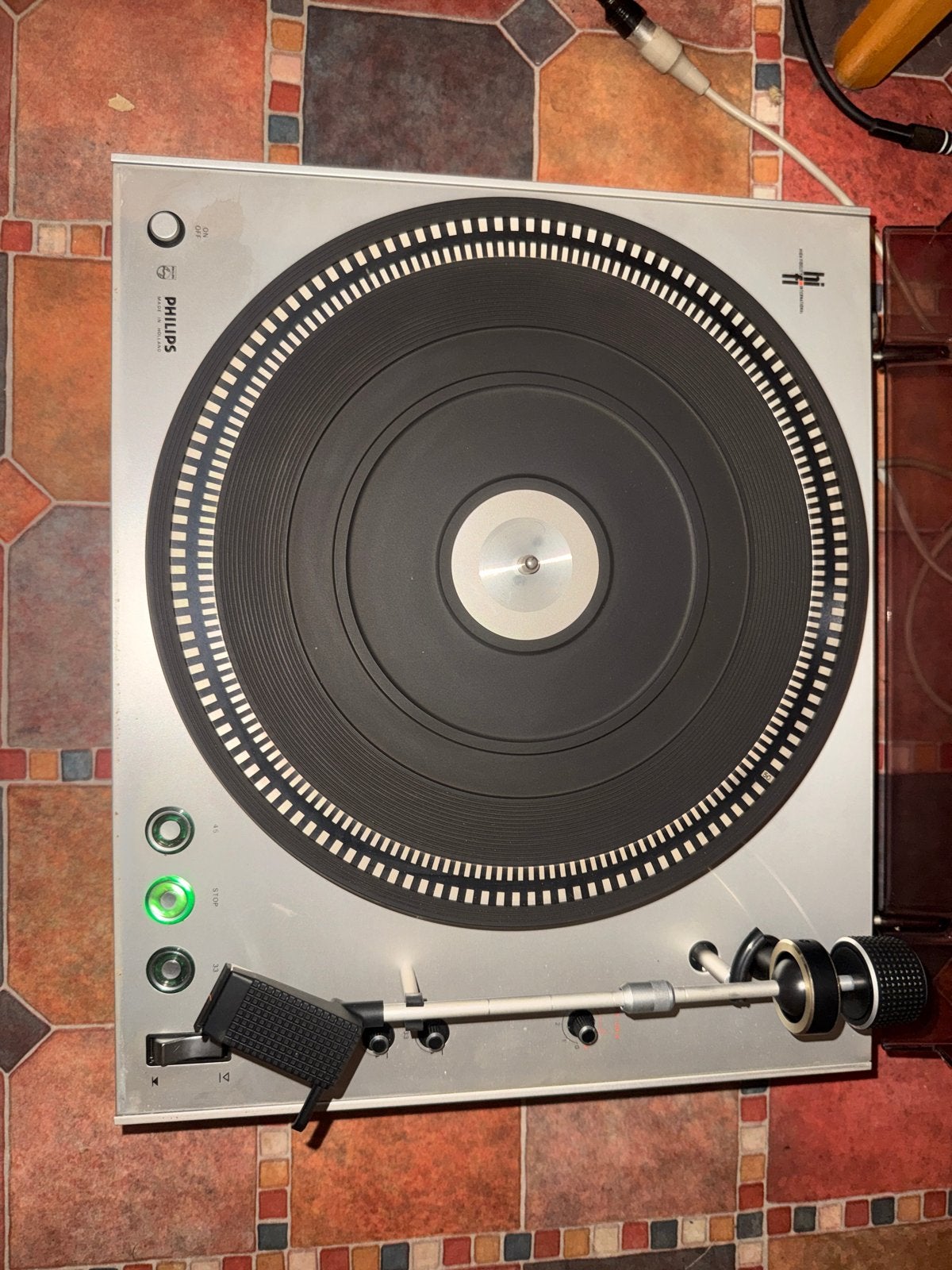Philips Electronic 312 Platenspeler - Getest en Werkend, Audio, Tv en Foto, Ophalen of Verzenden, Gebruikt, Platenspeler, Philips