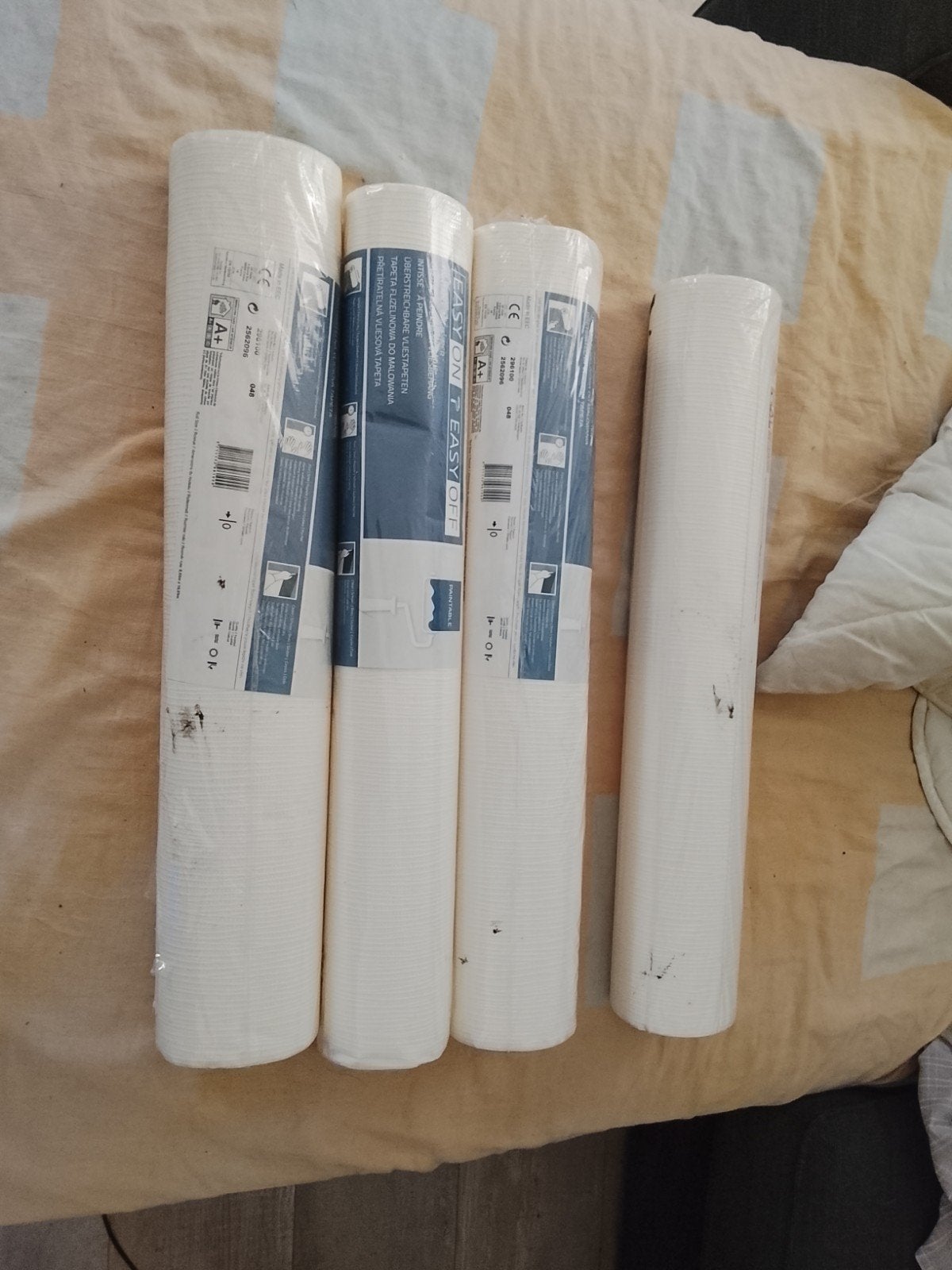 Vliesbehang 'Easy On Easy Off' - 4 rollen, Ophalen, Overige merken, Wit, Structuur