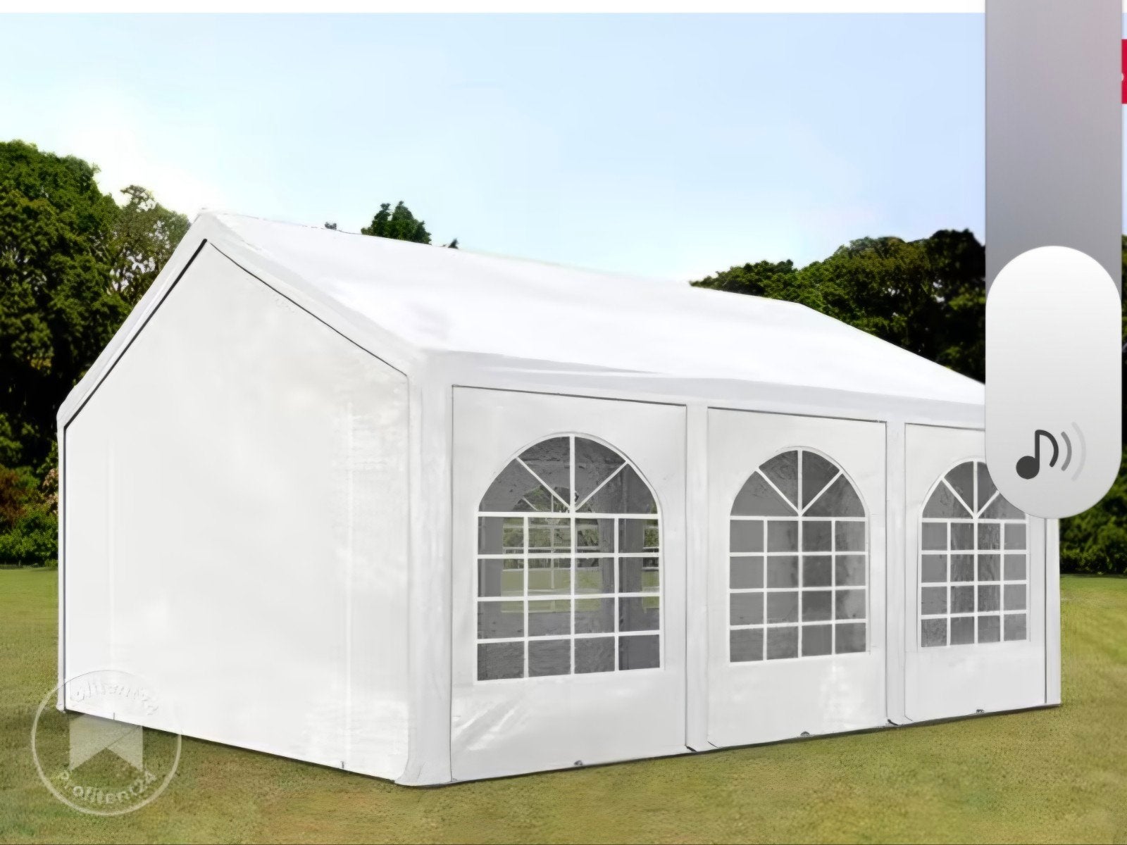 Partytent 4x6 meter - Slechts 4x gebruikt, Ophalen, Gebruikt, Partytent