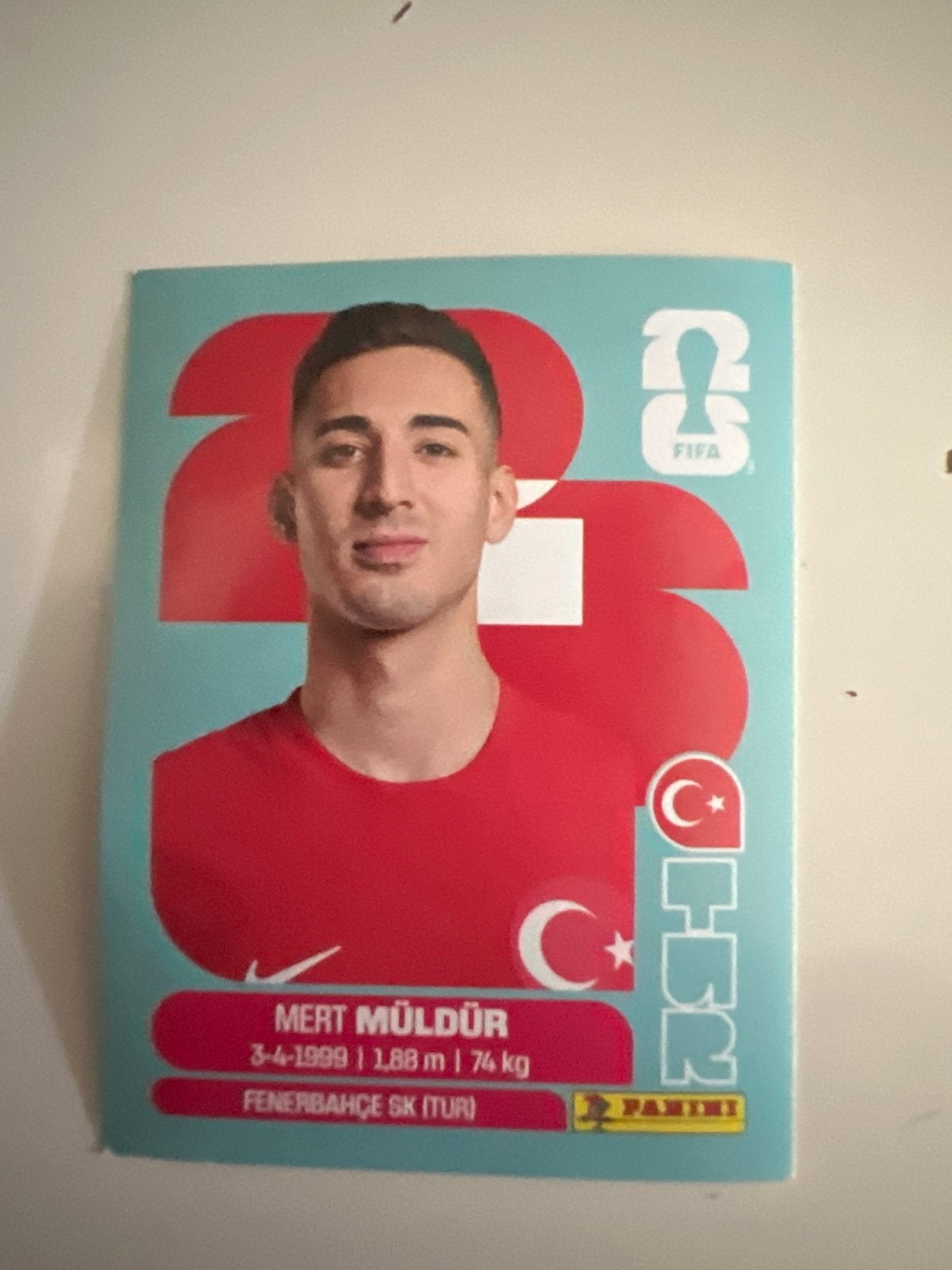 Mert Müldür Panini wk 2026 Voetbalsticker Fenerbahçe SK, Verzamelen, Verzenden, Zo goed als nieuw, Buitenlandse clubs, Overige typen