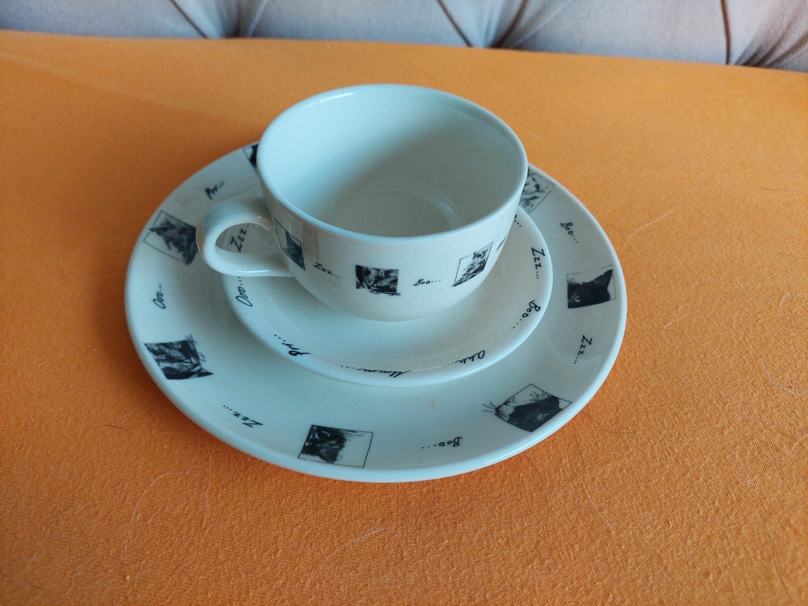 Servies setje bordje met kop en schotel, Ophalen of Verzenden
