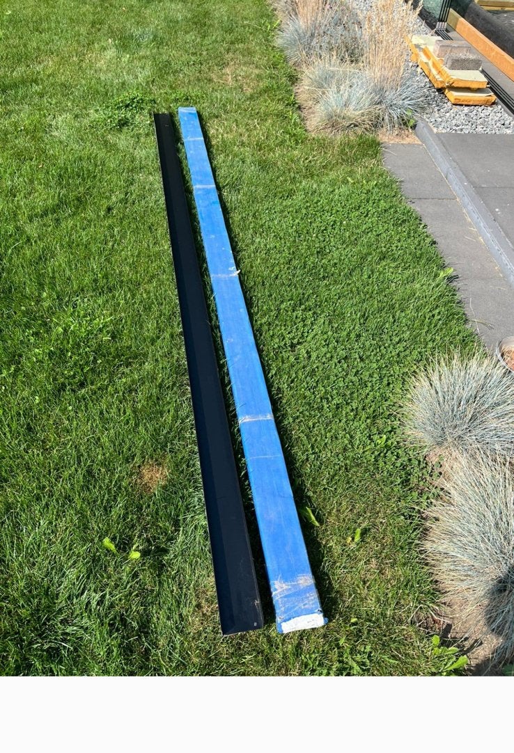 Zwarte metalen U-profielen voor glazenschuifwand, Ophalen, Nieuw, IJzer