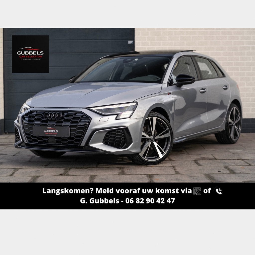 Audi A3 Sportback 35 TFSI S Black Edition | Pano | Matrix |, Auto's, Zwart, 4 cilinders, 150 pk, Automatische klimaatregeling