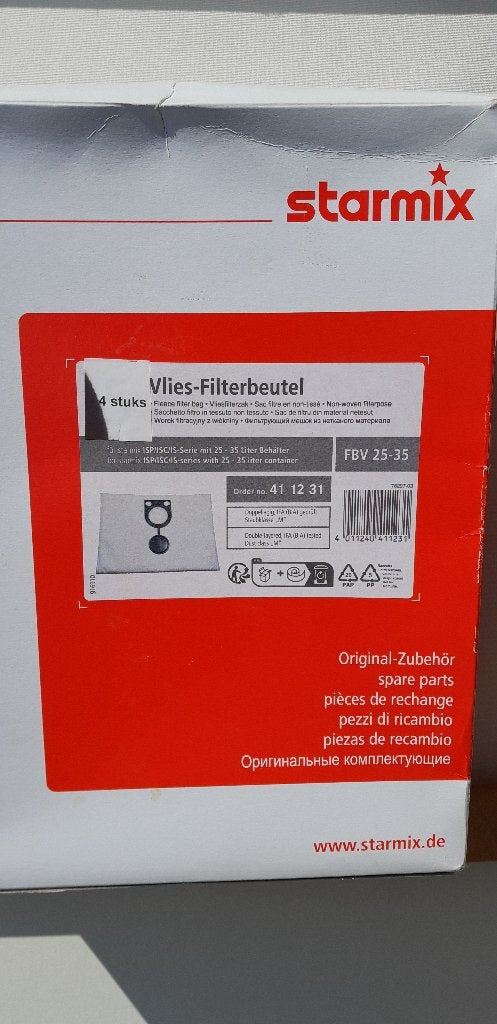Starmix  FBV 25-35 stofzuigerzakken klasse M, Ophalen of Verzenden, Nieuw, Overige typen