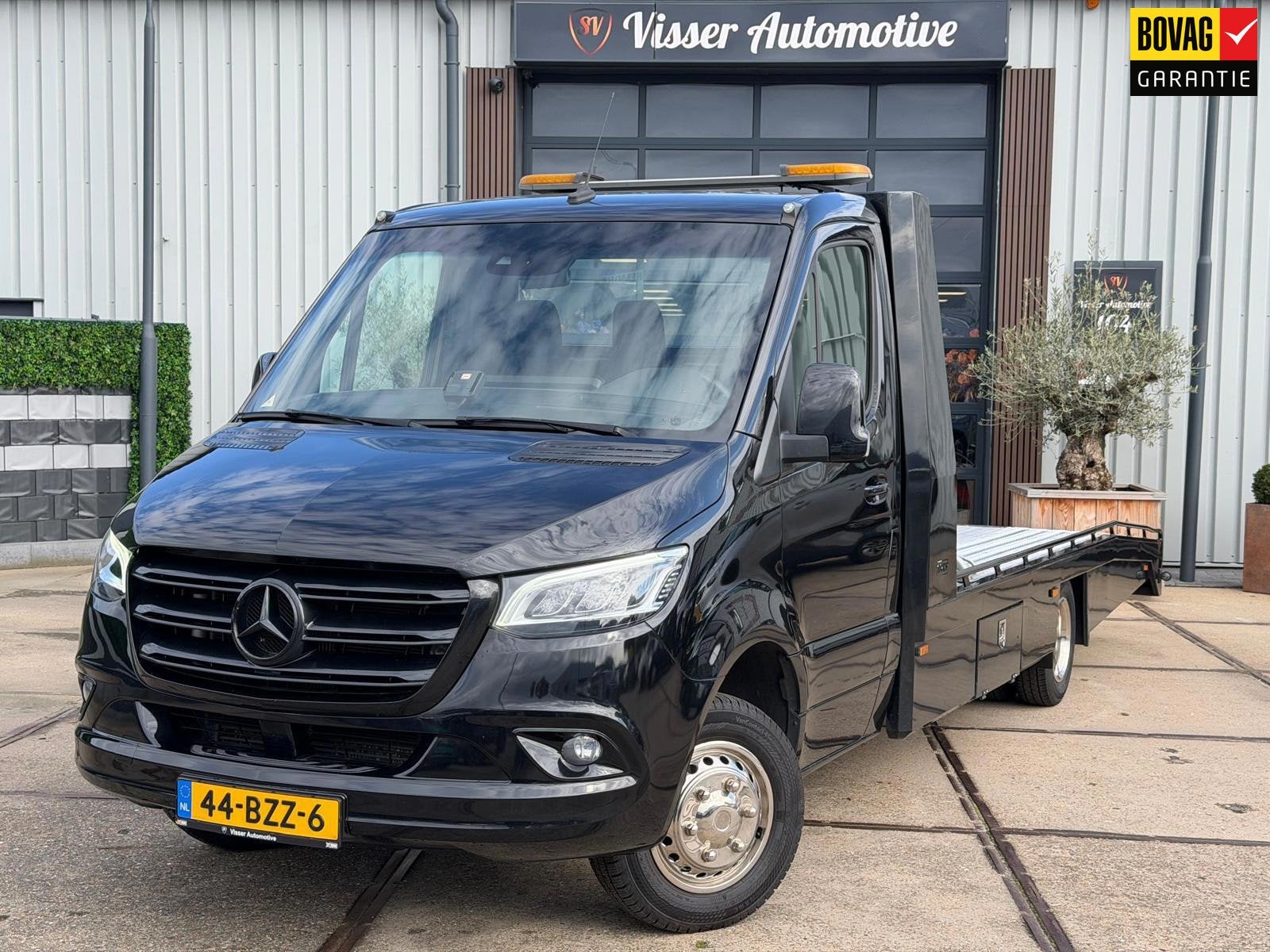 Mercedes-Benz Sprinter 319 3.0 CDI*Oprijwagen*V6*Tijhof*Luch, Automaat, Achterwielaandrijving, 190 pk, Zwart