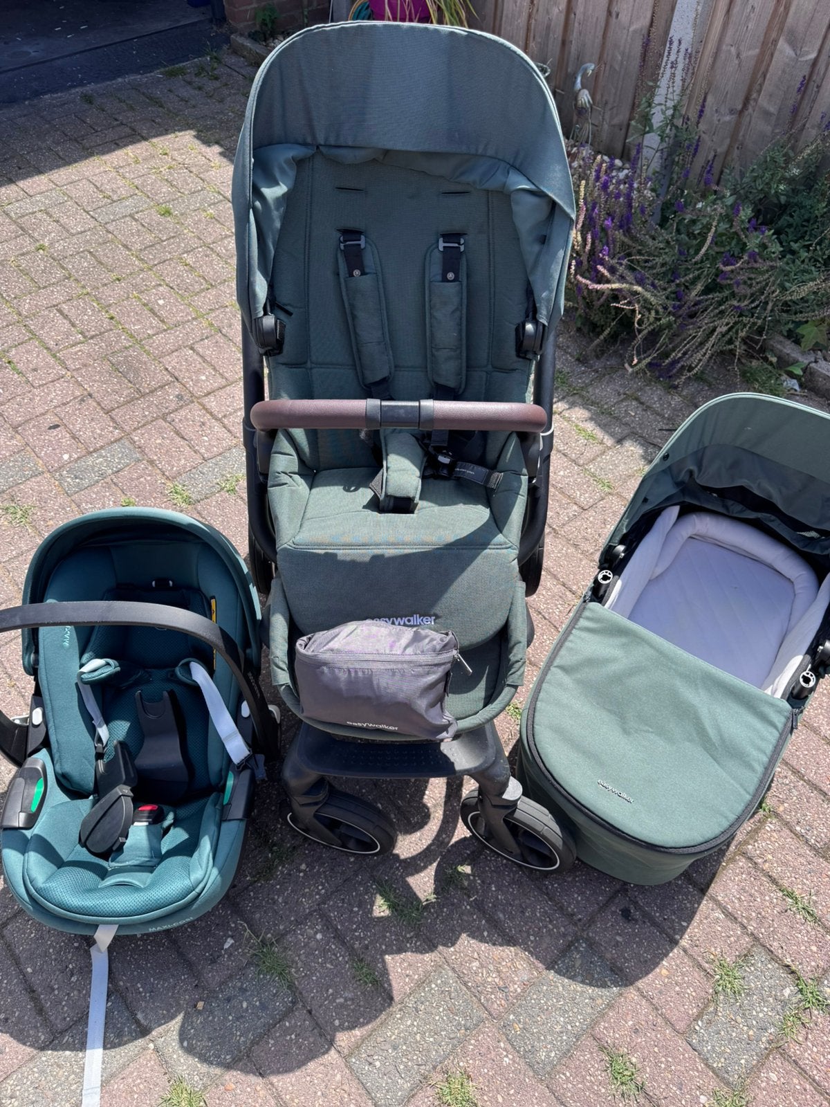 3 in 1, Kinderwagen, Ophalen of Verzenden, Zo goed als nieuw, Verstelbare duwstang