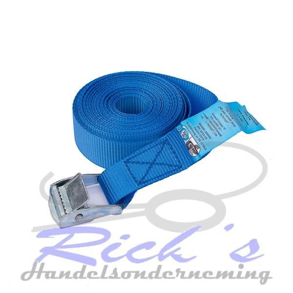Spanband met klemsluiting lengte 5 meter blauw, Auto diversen, Autogereedschap, Nieuw, Ophalen of Verzenden