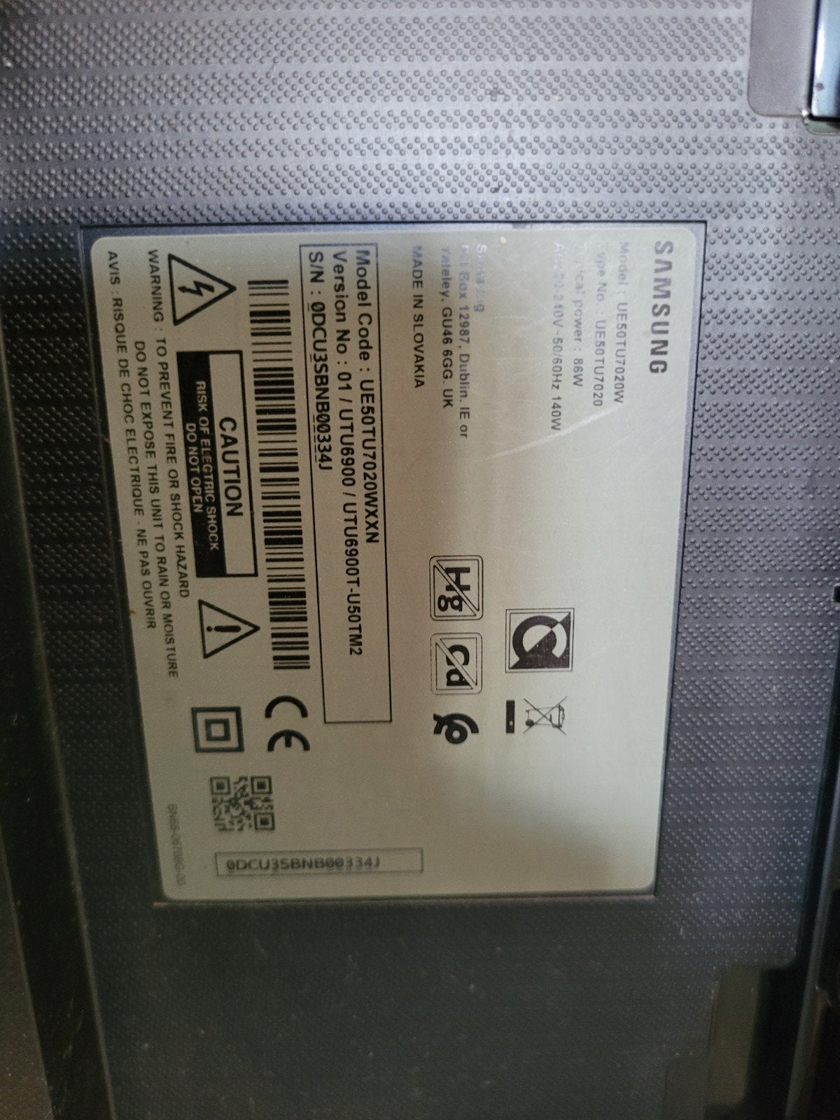defect Samsung tv (50inch), 50 Hz, Ophalen of Verzenden, Samsung, 100 cm of meer