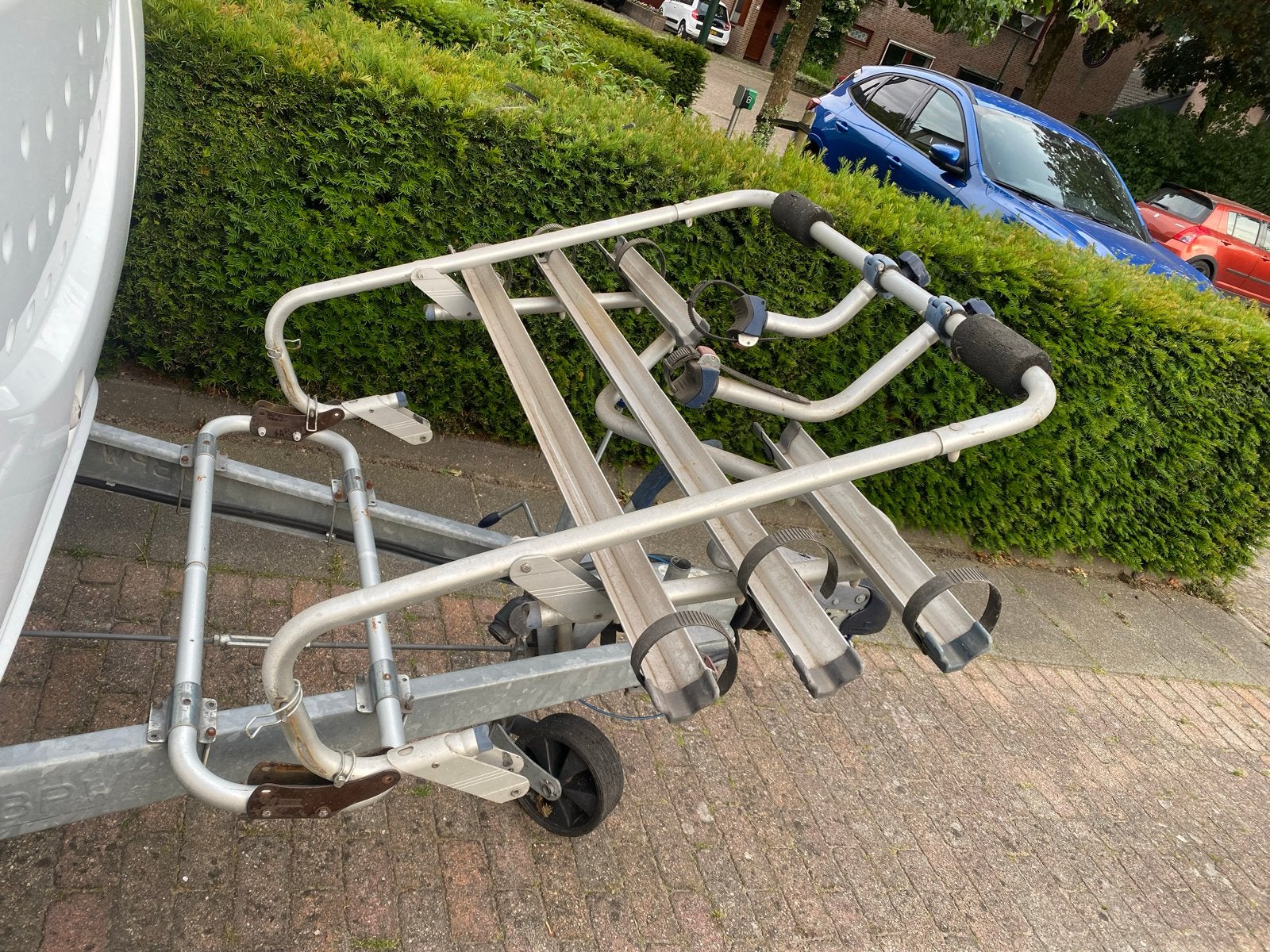Stevige fietsendrager voor 3 fietsen omnibike verhoogd model, Auto diversen, Fietsendragers, Ophalen, 3 fietsen of meer, Gebruikt