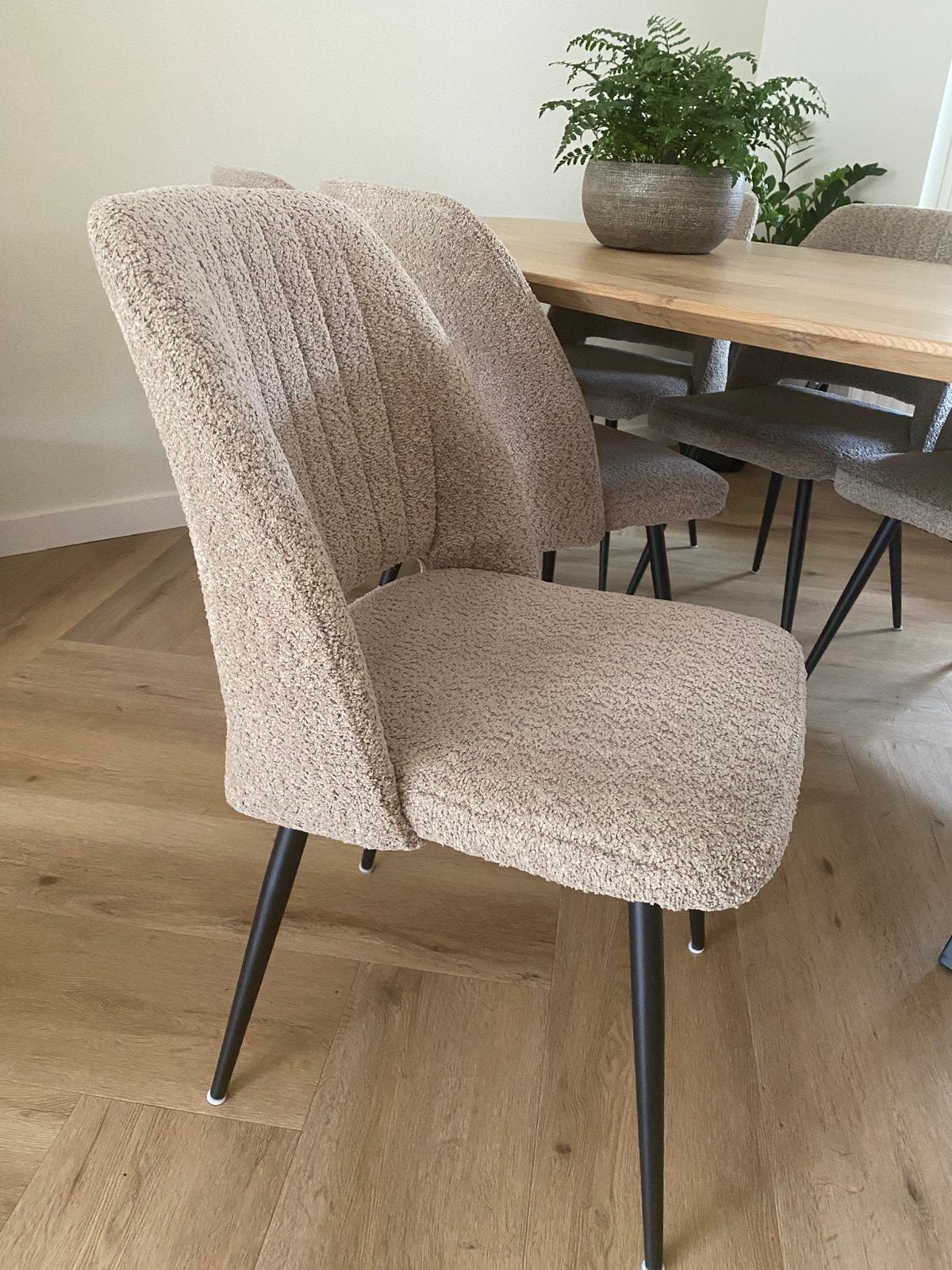 6 eetkamer stoelen, Ophalen, Overige kleuren, Zo goed als nieuw, Stof