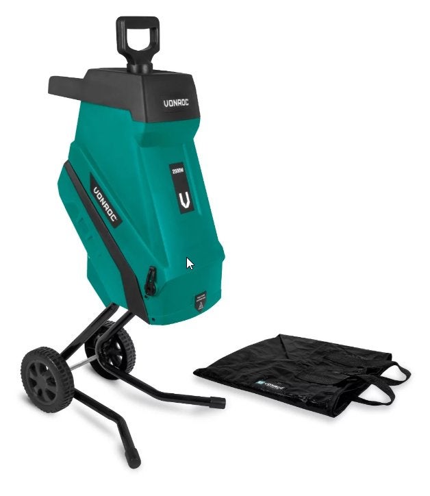 Vonroc hakselaar 2500W – voor takken tot 45mm, Zo goed als nieuw, Met opvangzak, Elektrisch, Ophalen
