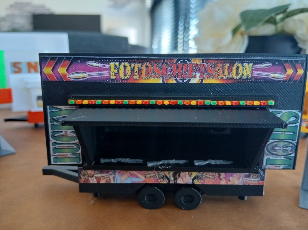 Fotoschietsalon en Snackwagen / Snackbar MINIATUUR, Ophalen of Verzenden, Nieuw, 1:32 tot 1:50