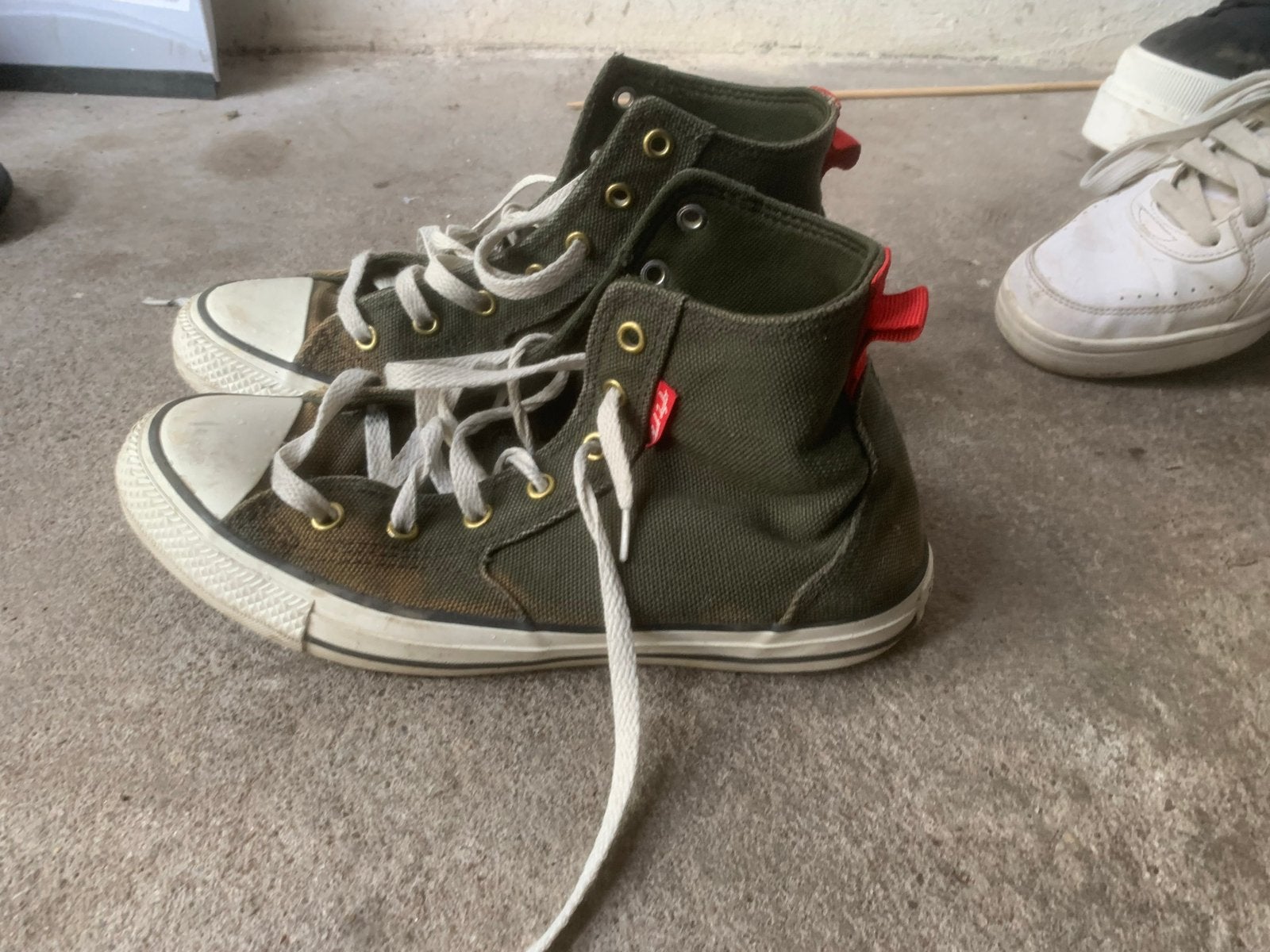 Groene schoenen maat 38, Ophalen, Gedragen, Groen, Sneakers of Gympen