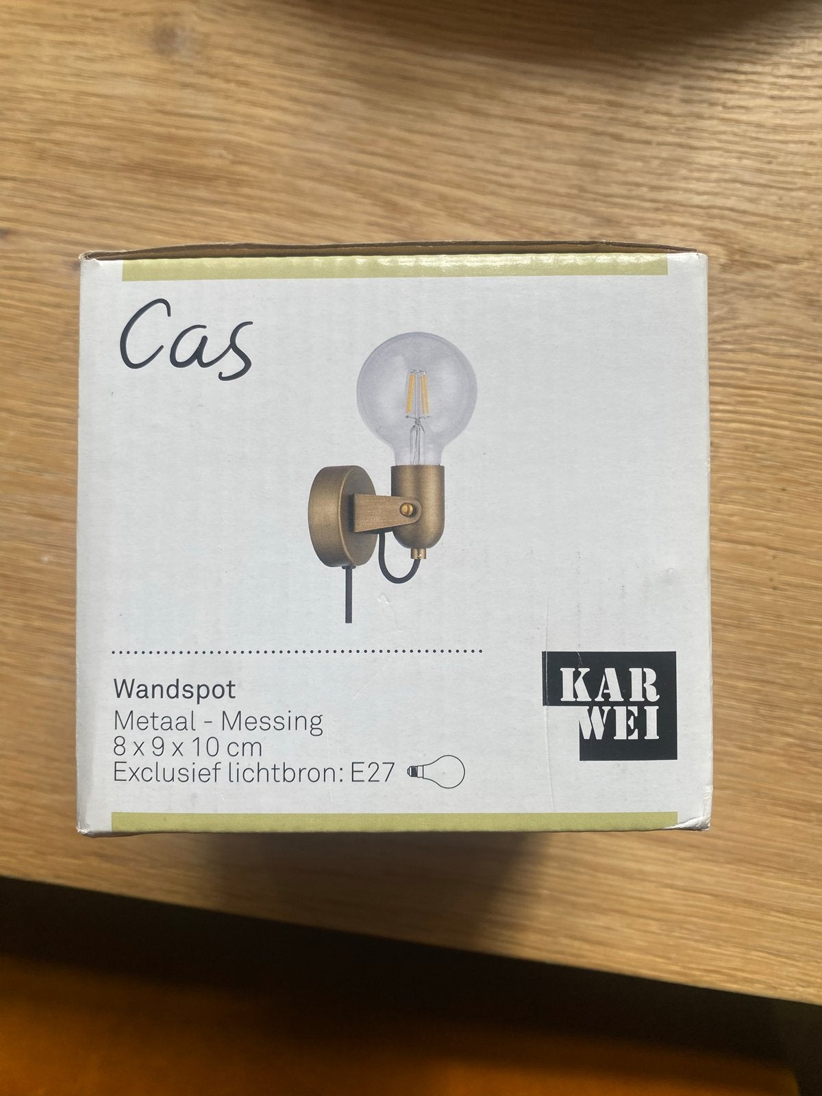 Karwei Cas wandspot metaal - messing, 2 stuks, Nieuw, Wandspot, Metaal, E27 (groot)