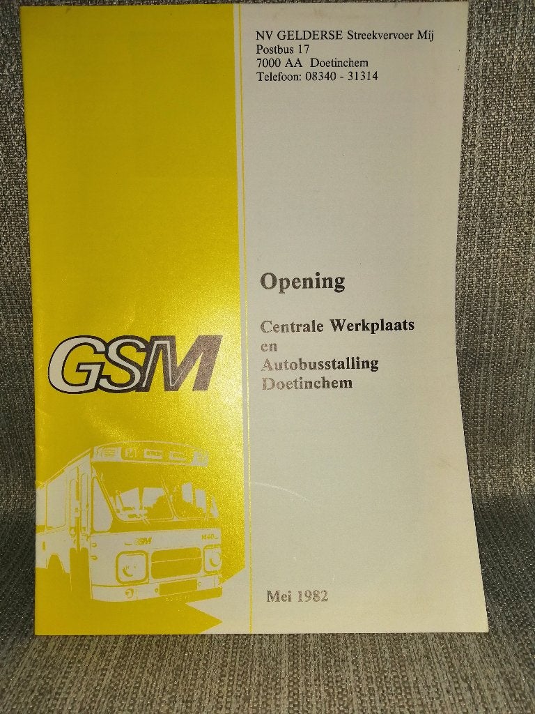 GSM opening centrale werkplaats Doetinchem 1982, Ophalen of Verzenden, Gebruikt, Tram, Boek of Tijdschrift