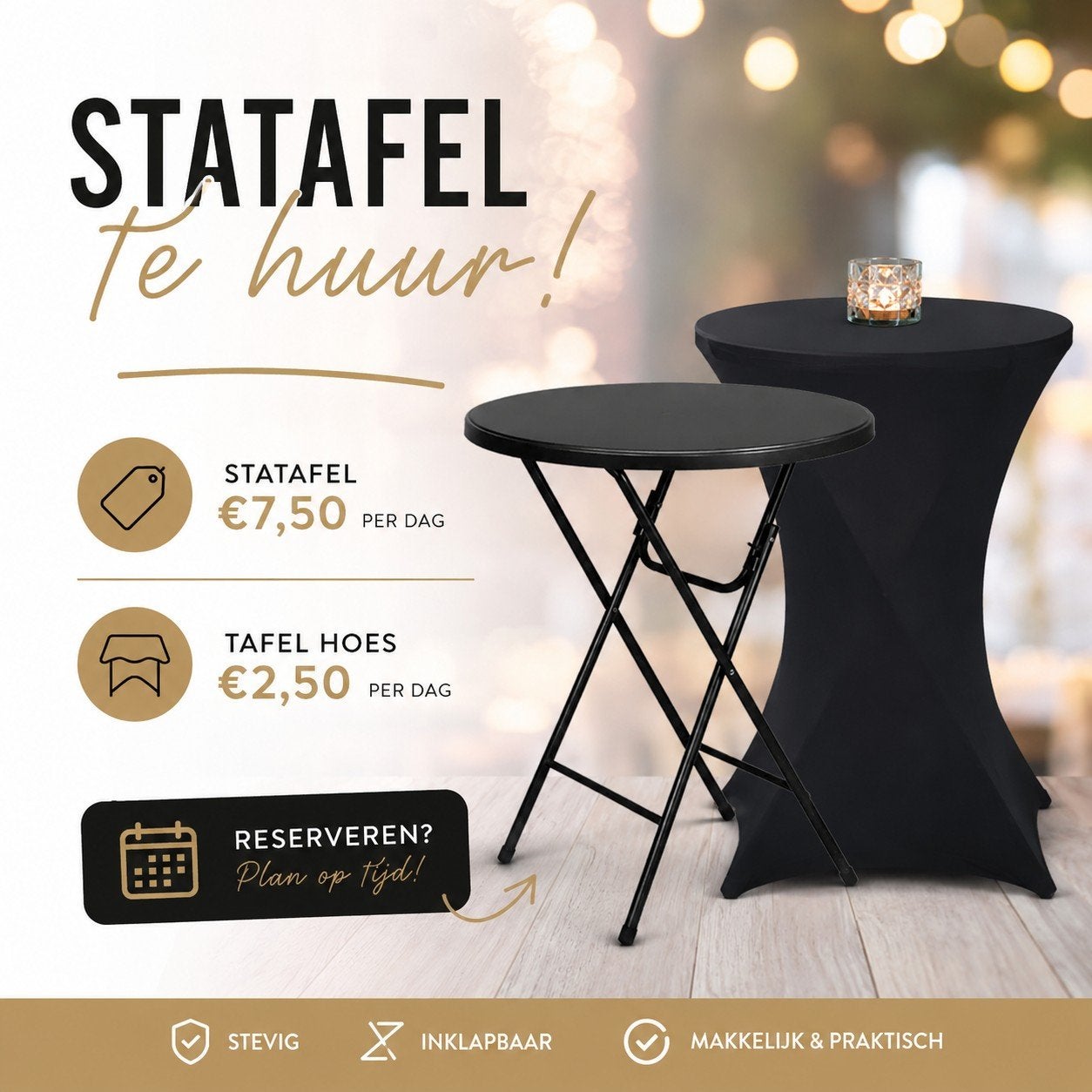 Statafels te huur - Ideaal voor elk evenement!, Ophalen