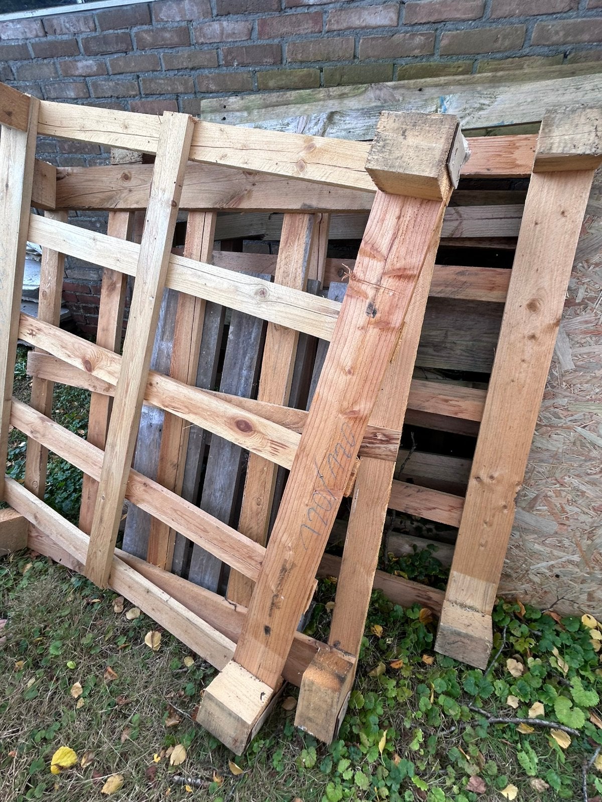 +/- 12 pallets gratis af te halen verschillende afmetingen., Ophalen, Zo goed als nieuw, Pallet, Minder dan 200 cm