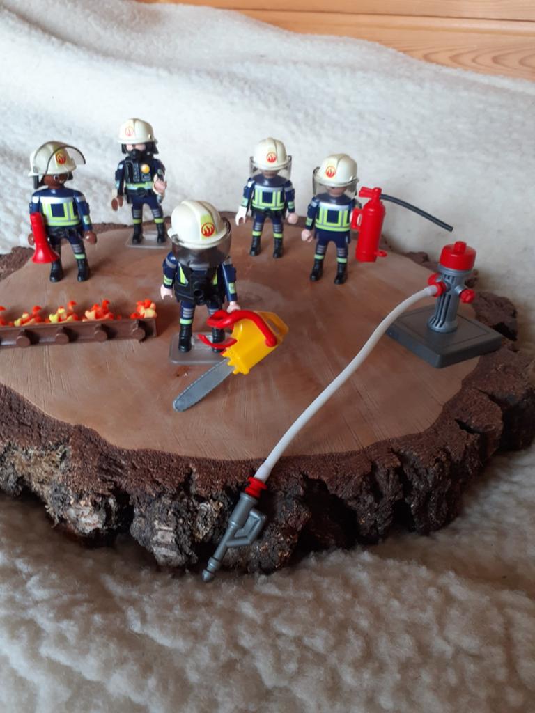 Playmobil 5 brandweermannen, Ophalen of Verzenden, Gebruikt, Los playmobil
