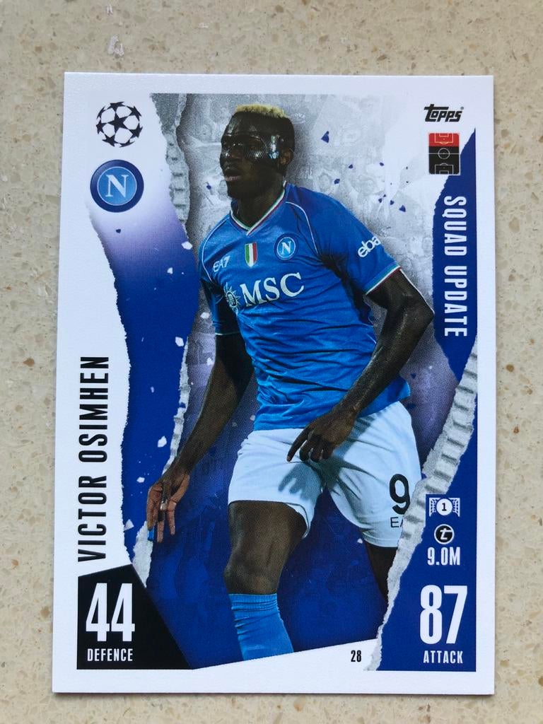 Topps Match Attax EXTRA 2023 Victor Osimhen Napoli, Ophalen of Verzenden, Zo goed als nieuw, Plaatje