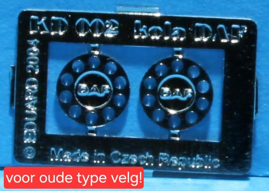 Wielplaten chroom DAF (voor OUDE type velg!), Ophalen of Verzenden, Nieuw, Bus of Vrachtwagen, Tekno