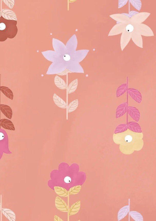 Kinderbehang Bloem Bohemian Roze Bibelotte, Ophalen of Verzenden, Frankeneng 17c, 6716 AA Ede, Bibelotte, Info@bibelotte.nl