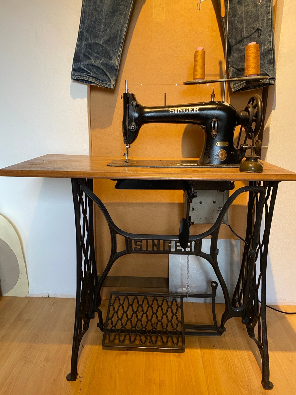 Antieke Singer Naaimachine 31K32 met Tafel, Antiek en Kunst, Ophalen of Verzenden