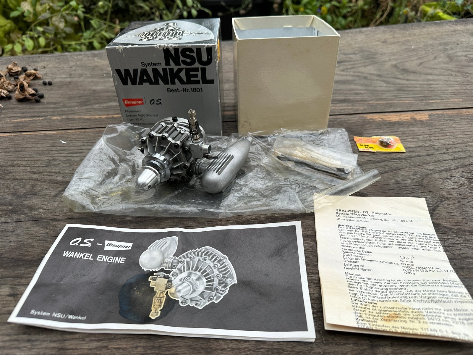 Graupner O.S. NSU Wankel 49-PI nr. 1801 – NIEUW – in doos, Ophalen of Verzenden, Nieuw, Groter dan 1:32