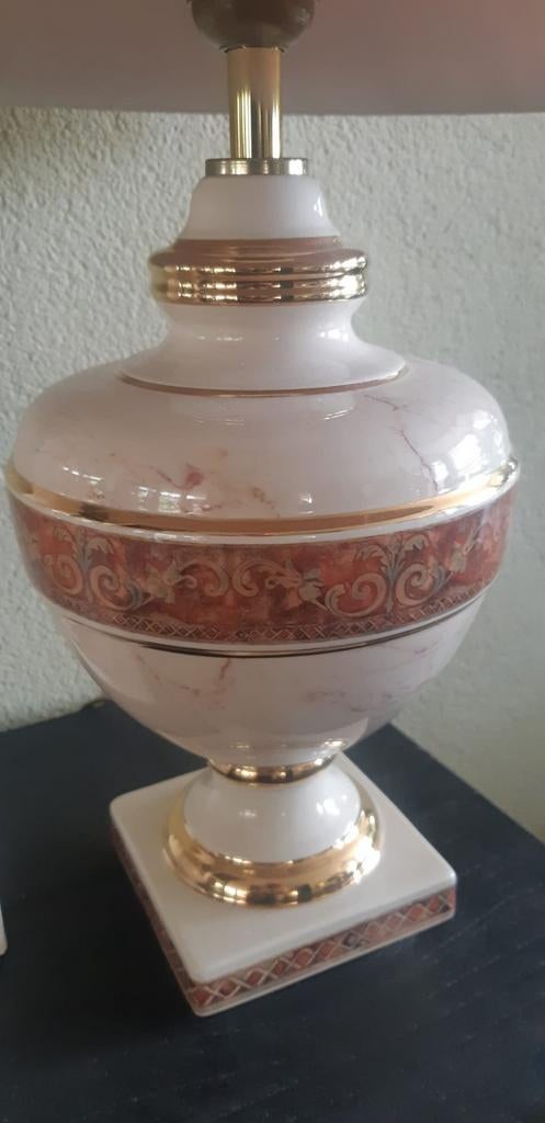2 porseleinen Sarri lampen met goud gesigneerd, Ophalen of Verzenden