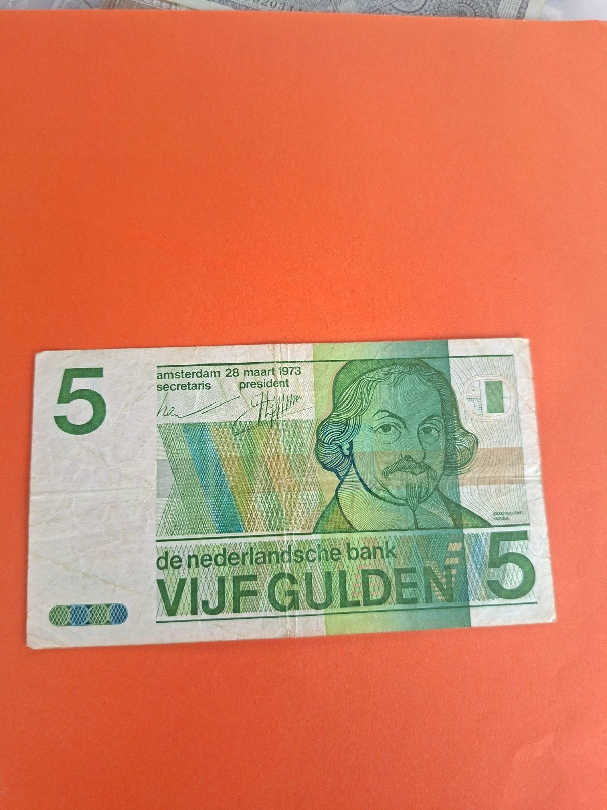 5 gulden Vondel II 1973 in ZF
Serie nummer 1161707544
PL 2, Ophalen of Verzenden, 5 gulden, Los biljet