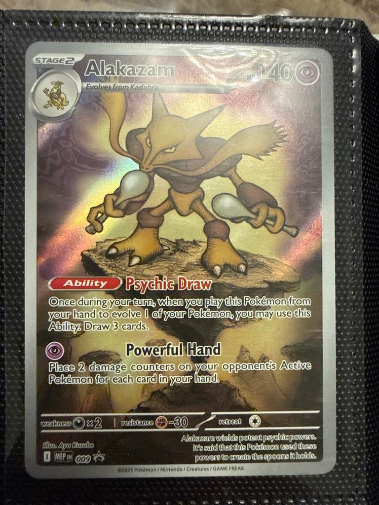 Alakazam Pokémon kaart, Ophalen of Verzenden, Gebruikt, Losse kaart, Foil