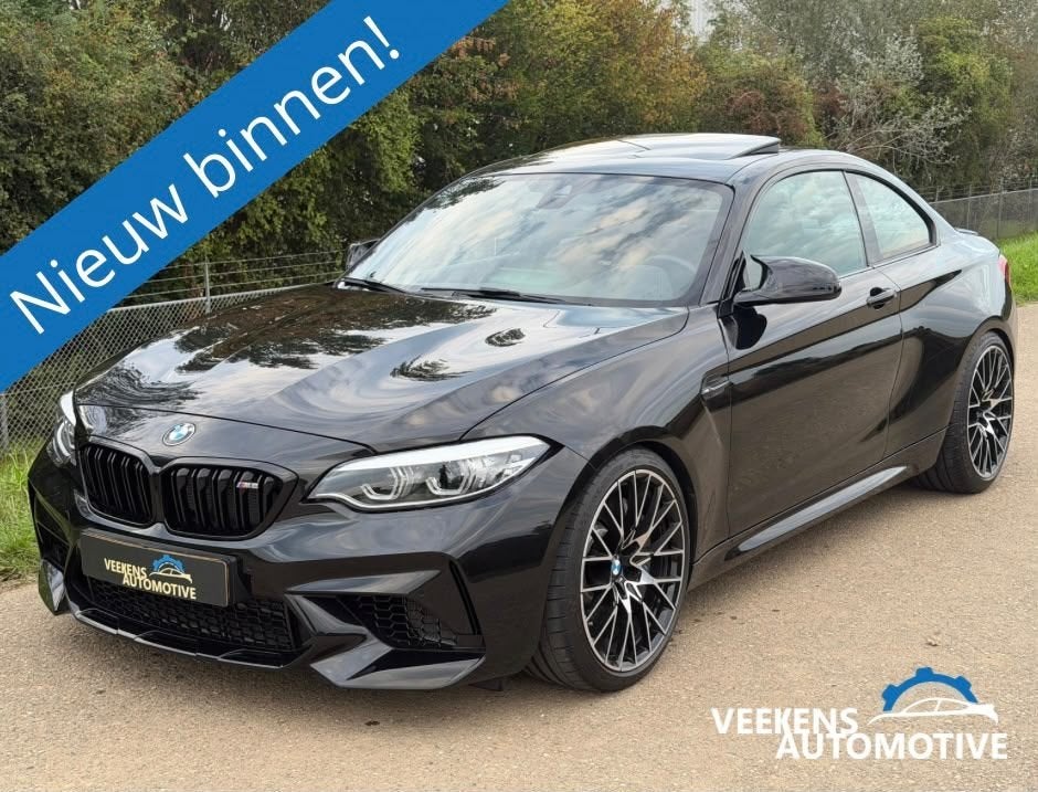 BMW M2 DCT Competition Trackpack 411pk 2019 *NL AUTO*BOMVOL*, Automaat, Dealer onderhouden, Achterwielaandrijving, Zwart