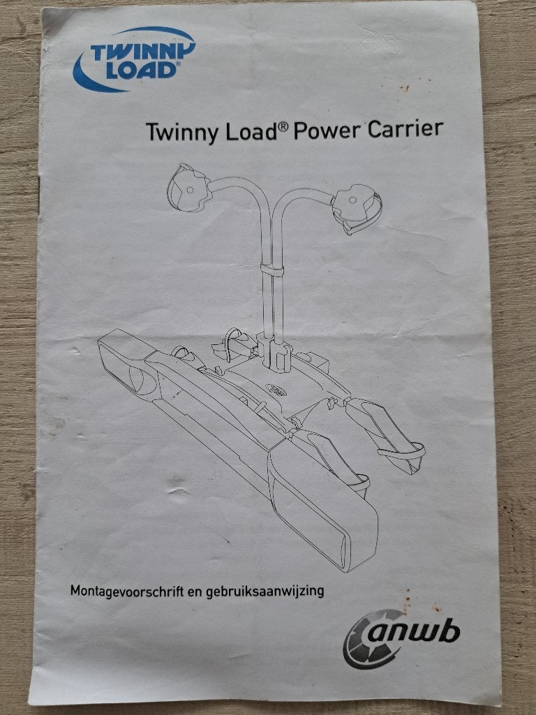 Fietsendrager Twinny Load Power Carrier, Ophalen, Gebruikt, 2 fietsen, Trekhaakdrager