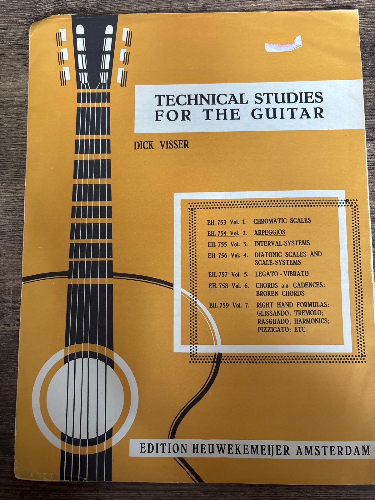 Technical Studies for the Guitar - Dick Visser, Muziek en Instrumenten, Overige genres, Les of Cursus, Ophalen of Verzenden, Gitaar