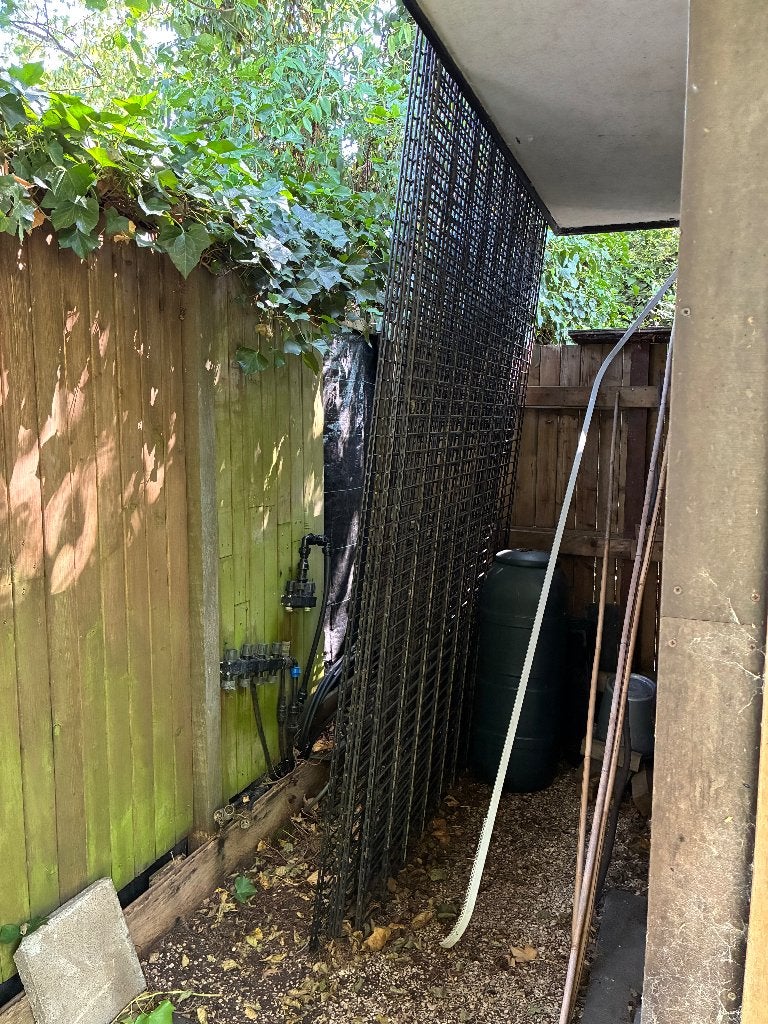Zwart draadpaneel 4x250/163, 1x250/123 - gaaspaneel dsm, Tuin en Terras, Gaas en Draad, Ophalen, Gebruikt, Minder dan 10 meter
