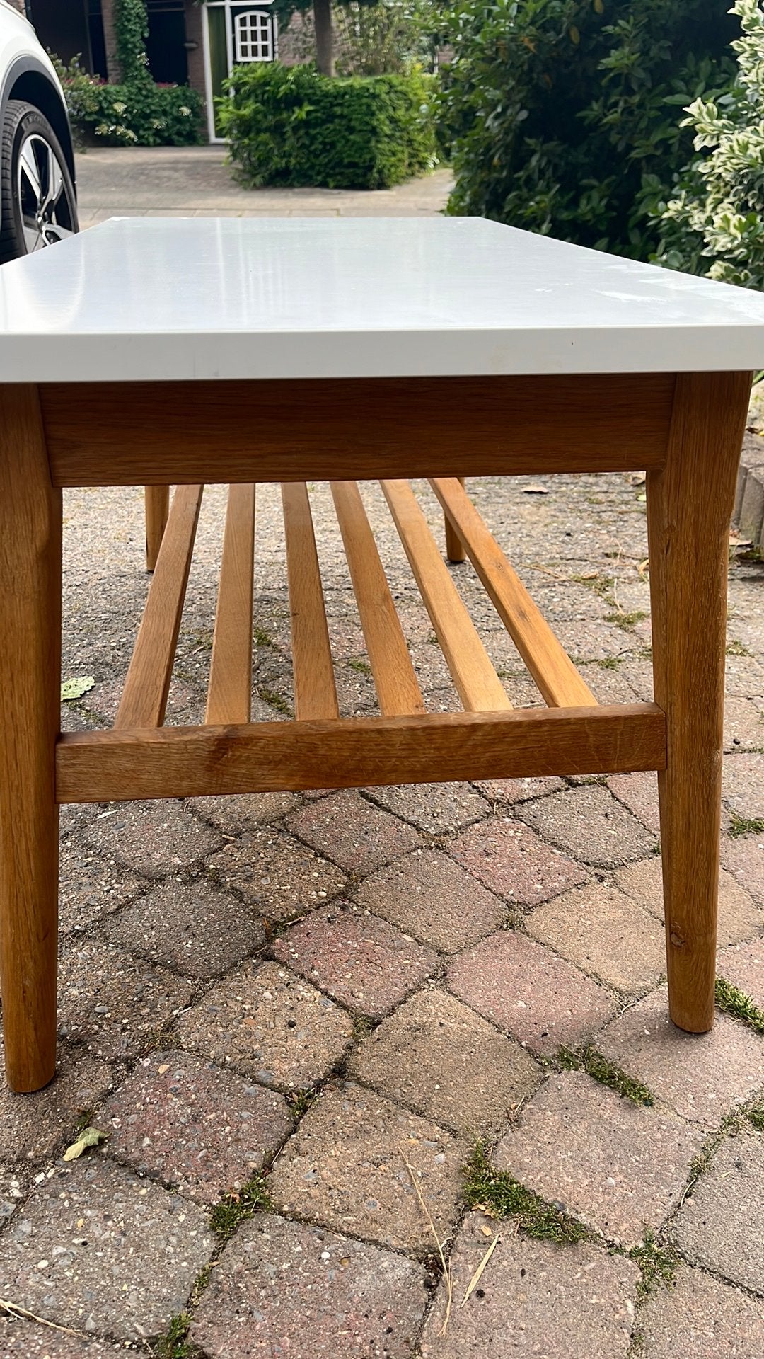 Salontafel, Huis en Inrichting, Ophalen, Wit, 50 tot 100 cm, Zo goed als nieuw