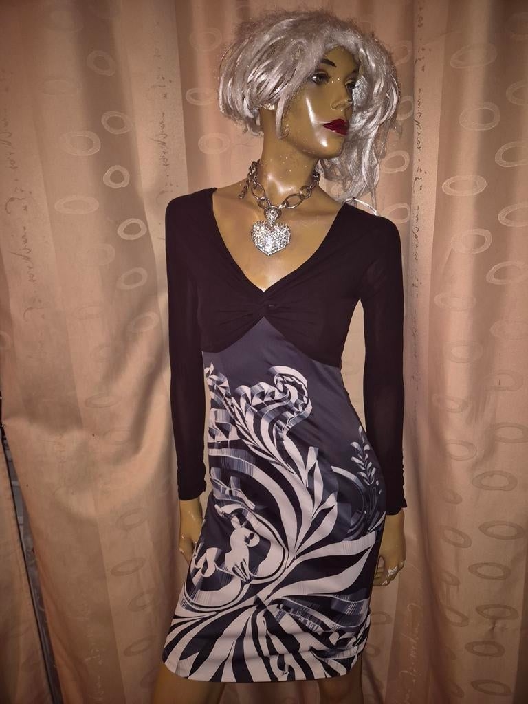 Stijlvolle jurk van karen millen maat 34 en abstracte print, Ophalen of Verzenden, Zo goed als nieuw, Maat 34 (XS) of kleiner
