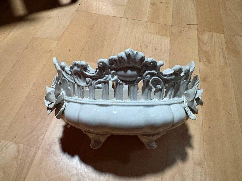 jardiniere, Huis en Inrichting, Handgemaakt, Wit, Zo goed als nieuw, Steen/keramiek